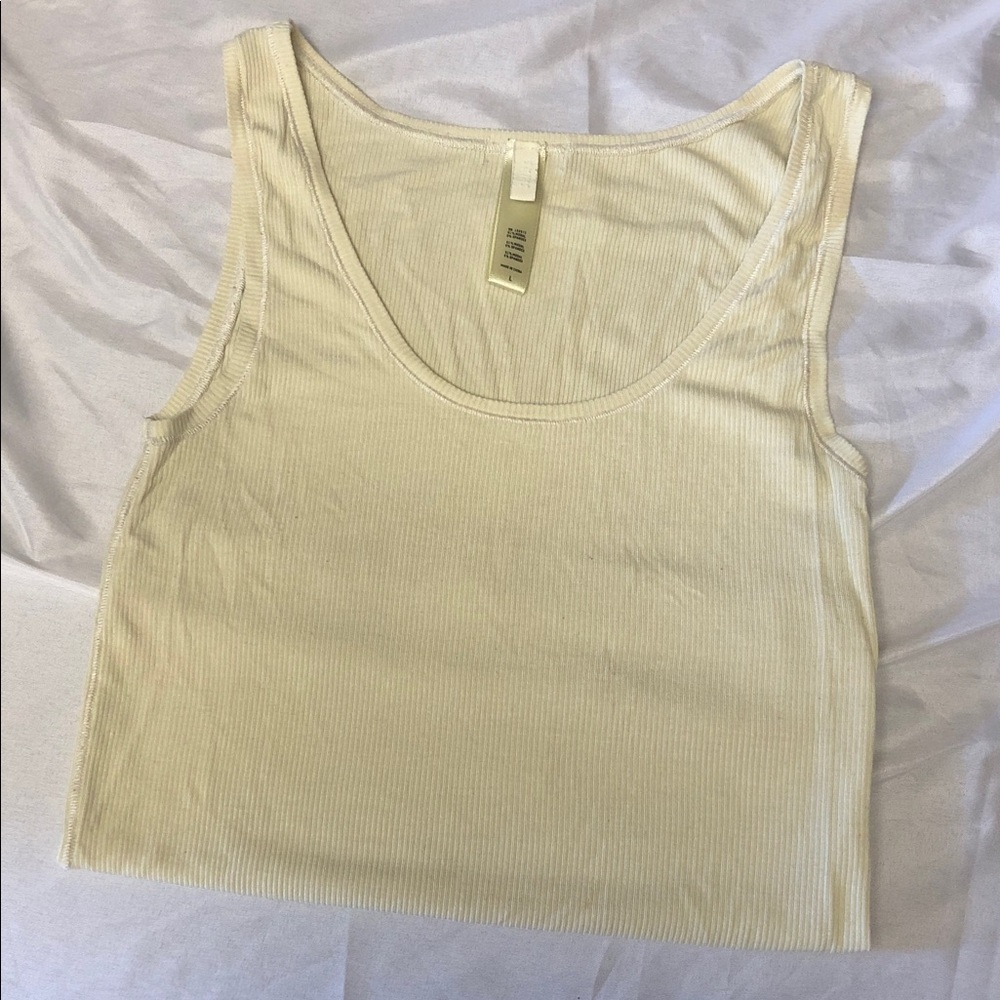 SKIMS Light Cream Ribbed Tank Top